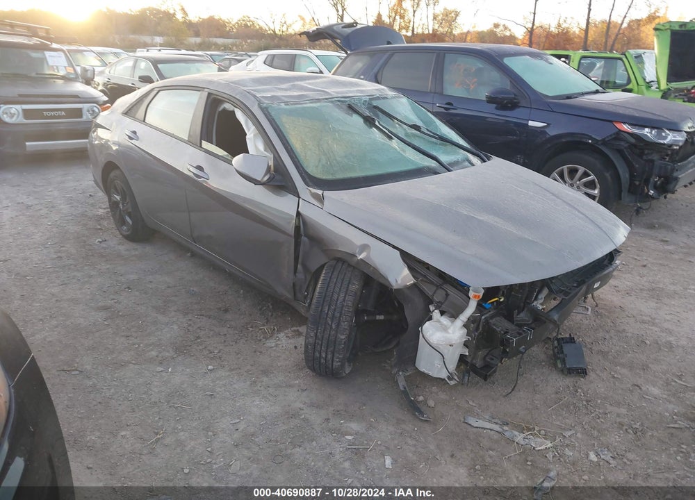 2022 HYUNDAI ELANTRA HYBRID BLUE VIN: KMHLM4AJ4NU027956
