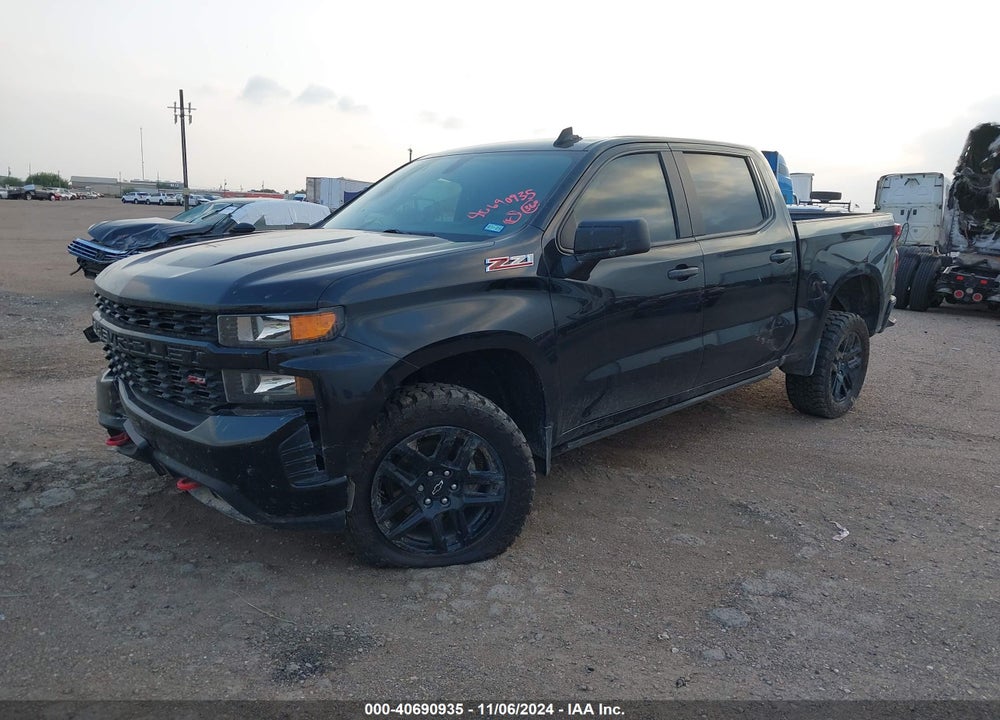 2021 CHEVROLET SILVERADO 1500 4WD SHORT BED CUSTOM TRAIL BOSS VIN: 1GCPYCEF2MZ391353