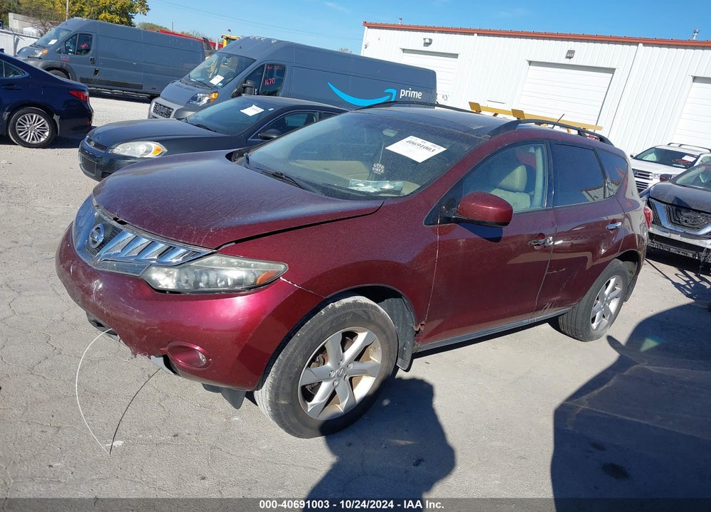 2009 NISSAN MURANO SL VIN: JN8AZ18W19W157396