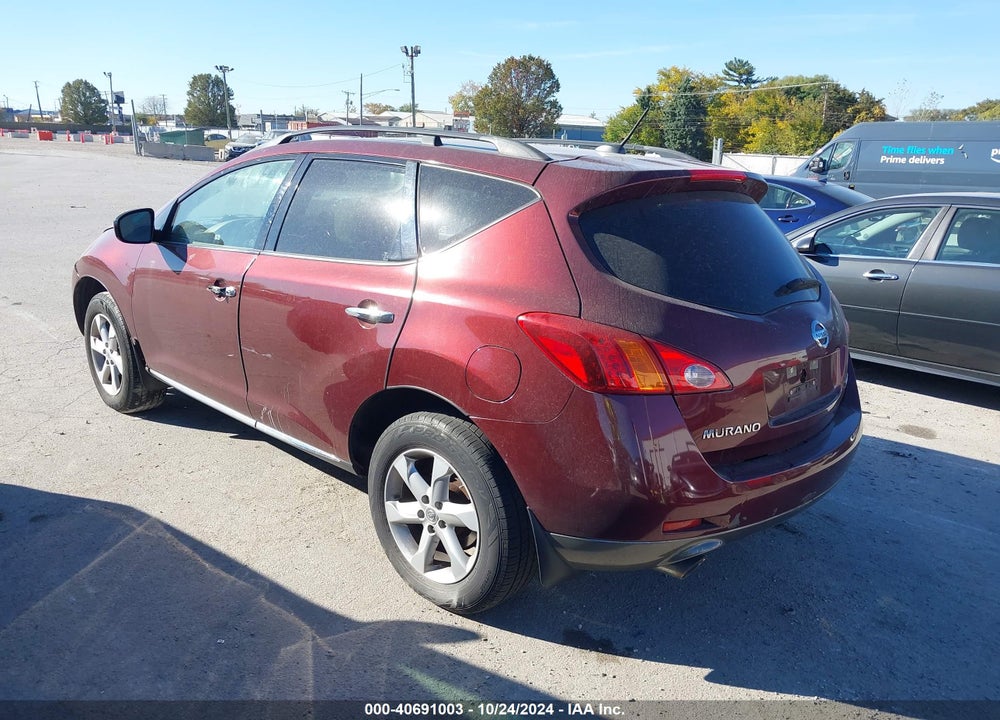 2009 NISSAN MURANO SL VIN: JN8AZ18W19W157396