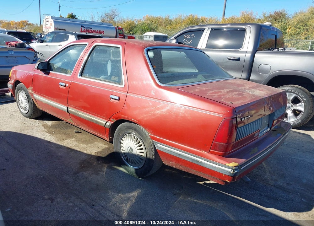 1986 MERCURY TOPAZ GS VIN: 1MEBP75X2GK625807