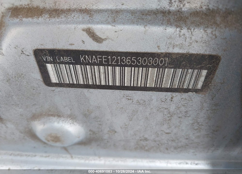 2006 KIA SPECTRA EX/LX/SX VIN: KNAFE121365303001
