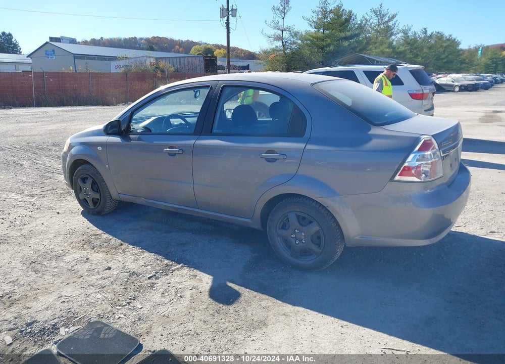 2007 CHEVROLET AVEO LS VIN: KL1TD56687B188332