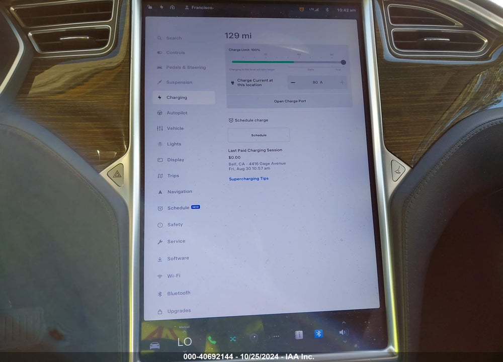 2014 TESLA MODEL S P85 VIN: 5YJSA1H16EFP63657