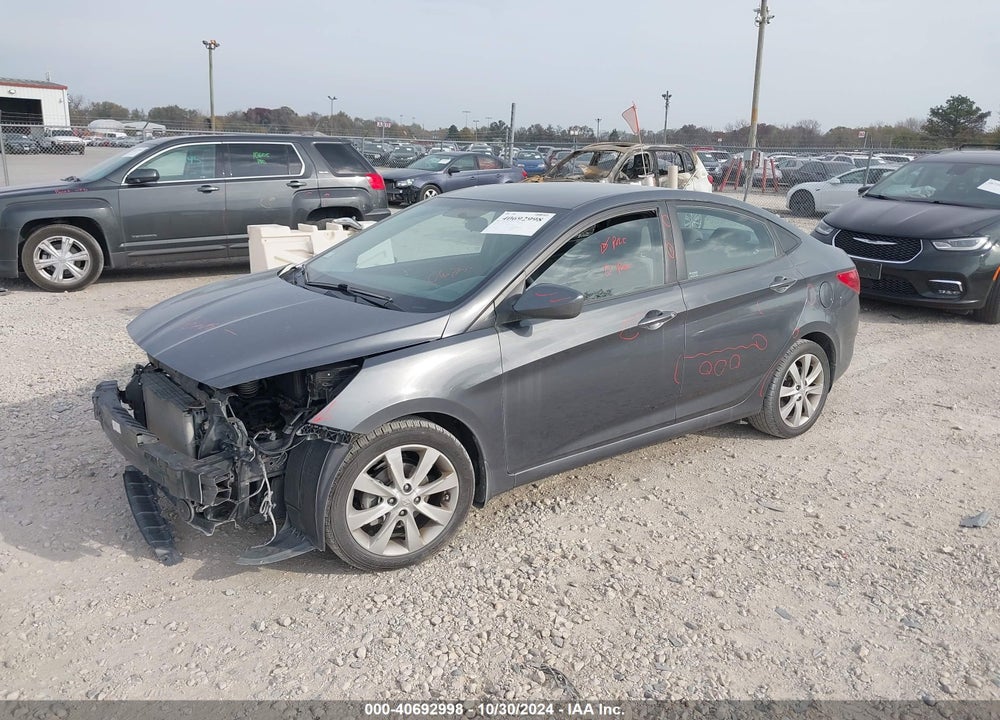 2012 HYUNDAI ACCENT GLS VIN: KMHCU4AE7CU118431