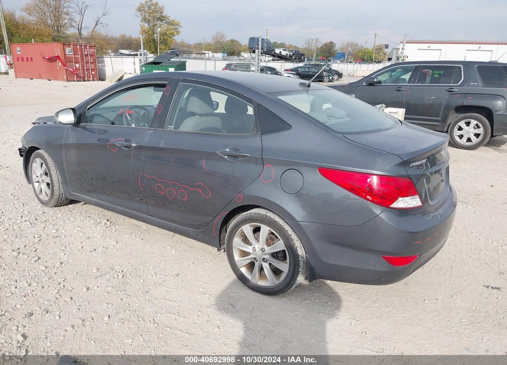 2012 HYUNDAI ACCENT GLS VIN: KMHCU4AE7CU118431