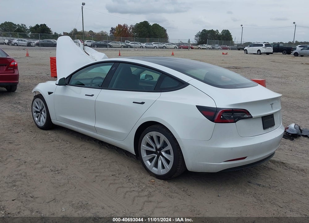 2022 TESLA MODEL 3 REAR-WHEEL DRIVE VIN: 5YJ3E1EA3NF302753
