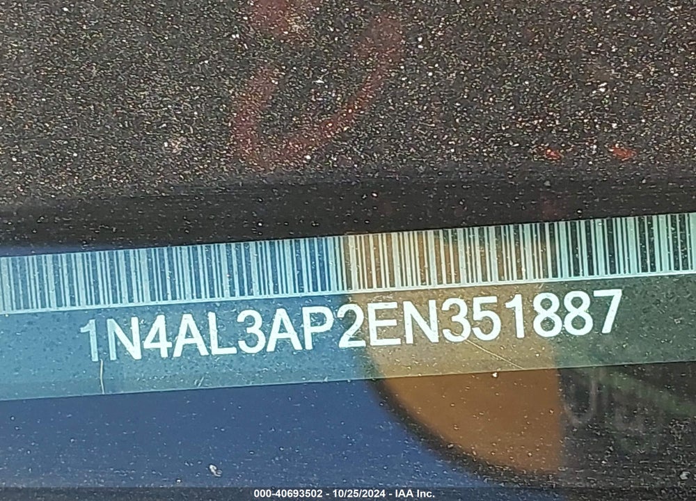 2014 NISSAN ALTIMA 2.5/2.5 S/2.5 SL/2.5 SV VIN: 1N4AL3AP2EN351887