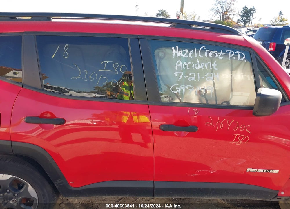 2018 JEEP RENEGADE SPORT 4X4 VIN: ZACCJBAB7JPG97149