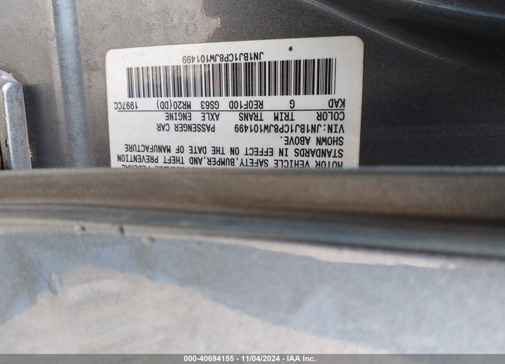 2018 NISSAN ROGUE SPORT SV VIN: JN1BJ1CP8JW101499