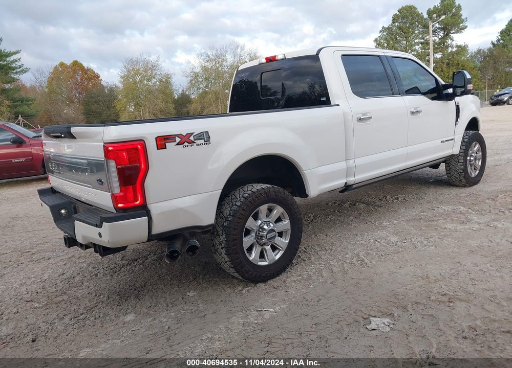 2018 FORD F-250 PLATINUM VIN: 1FT7W2BT2JEB79629