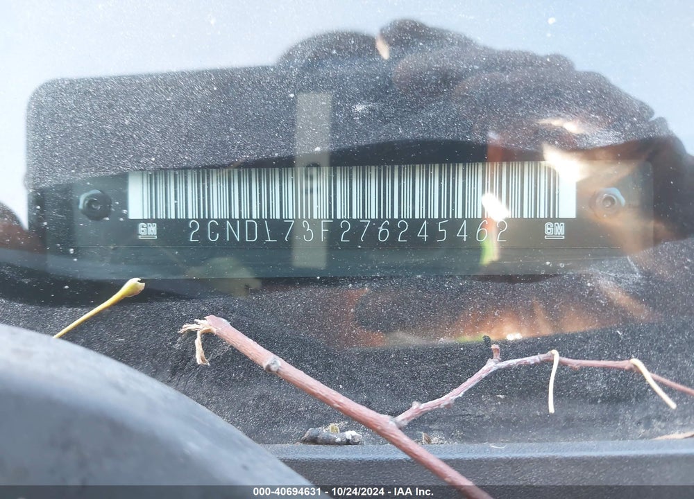 2007 CHEVROLET EQUINOX LT VIN: 2CNDL73F276245462