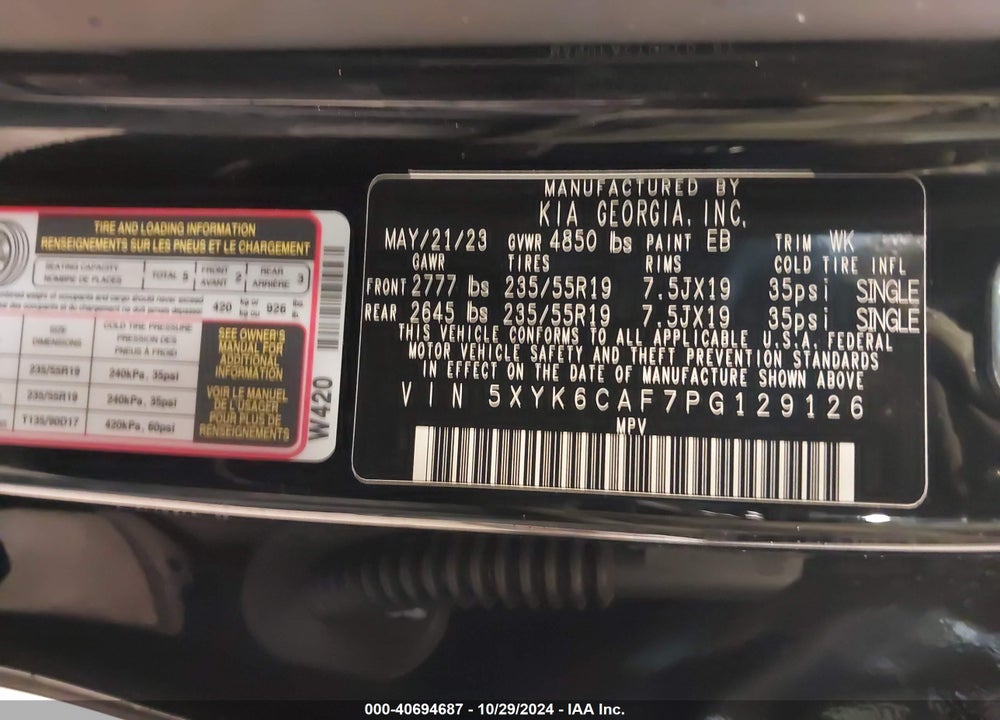 2023 KIA SPORTAGE X LINE VIN: 5XYK6CAF7PG129126