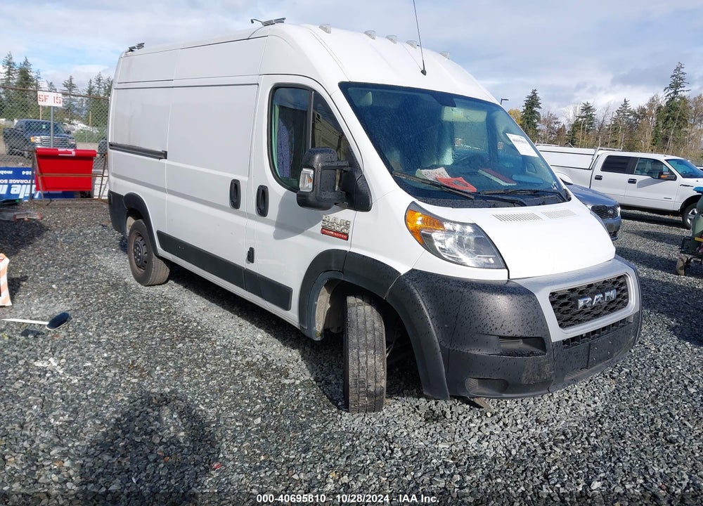2019 RAM PROMASTER 2500 HIGH ROOF 136 WB VIN: 3C6TRVCG6KE526675