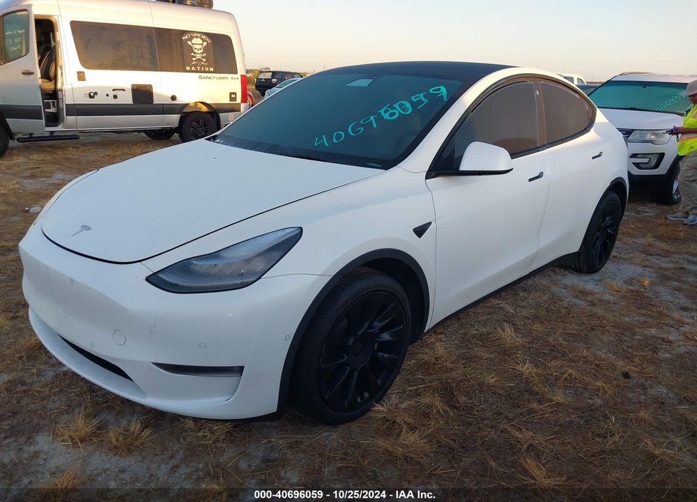2021 TESLA MODEL Y LONG RANGE DUAL MOTOR ALL-WHEEL DRIVE VIN: 5YJYGDEE4MF299297