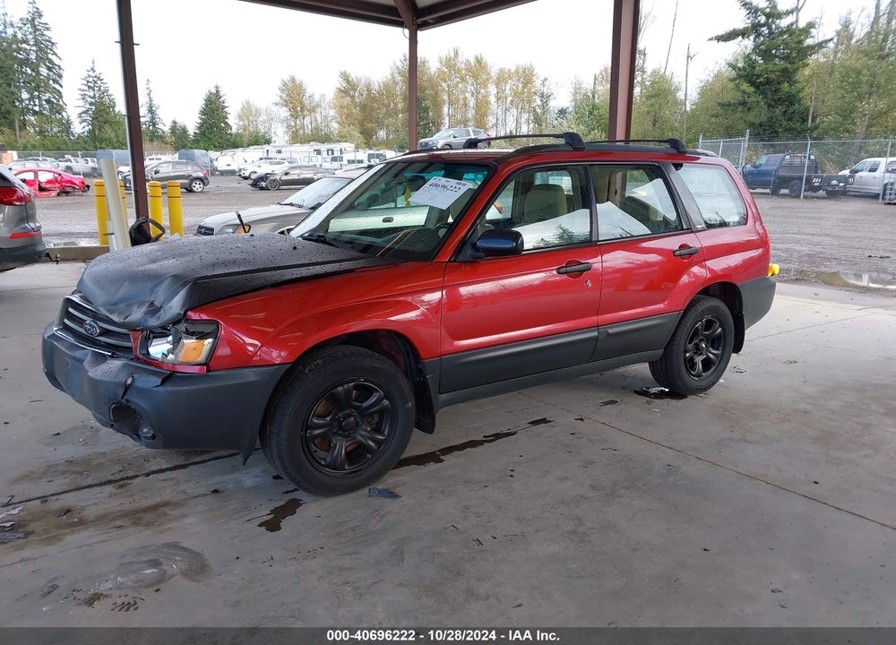 2003 SUBARU FORESTER X VIN: JF1SG63643H747619