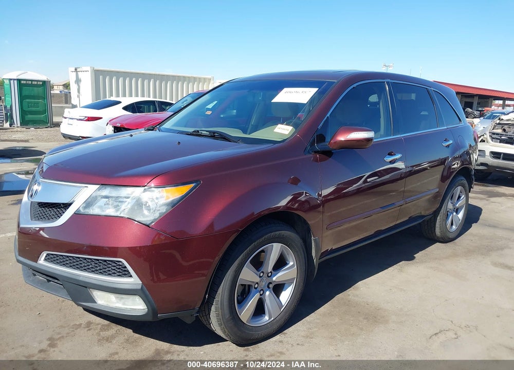 2012 ACURA MDX VIN: 2HNYD2H29CH509278