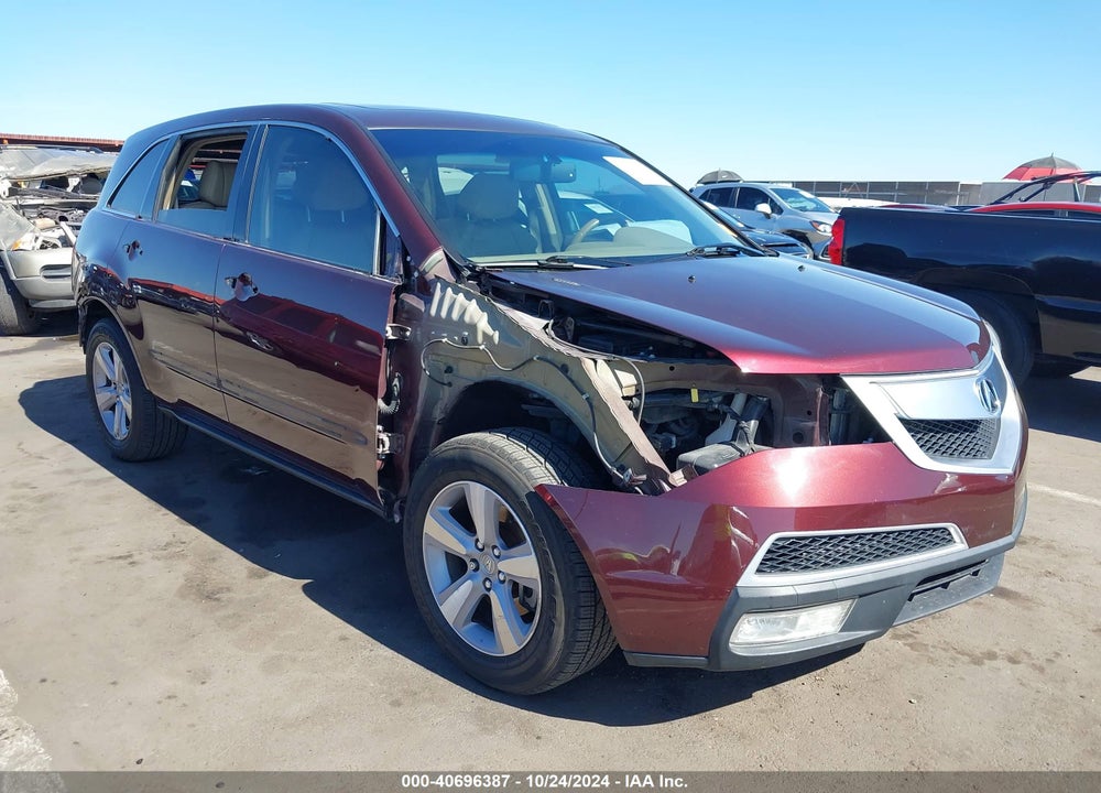 2012 ACURA MDX VIN: 2HNYD2H29CH509278
