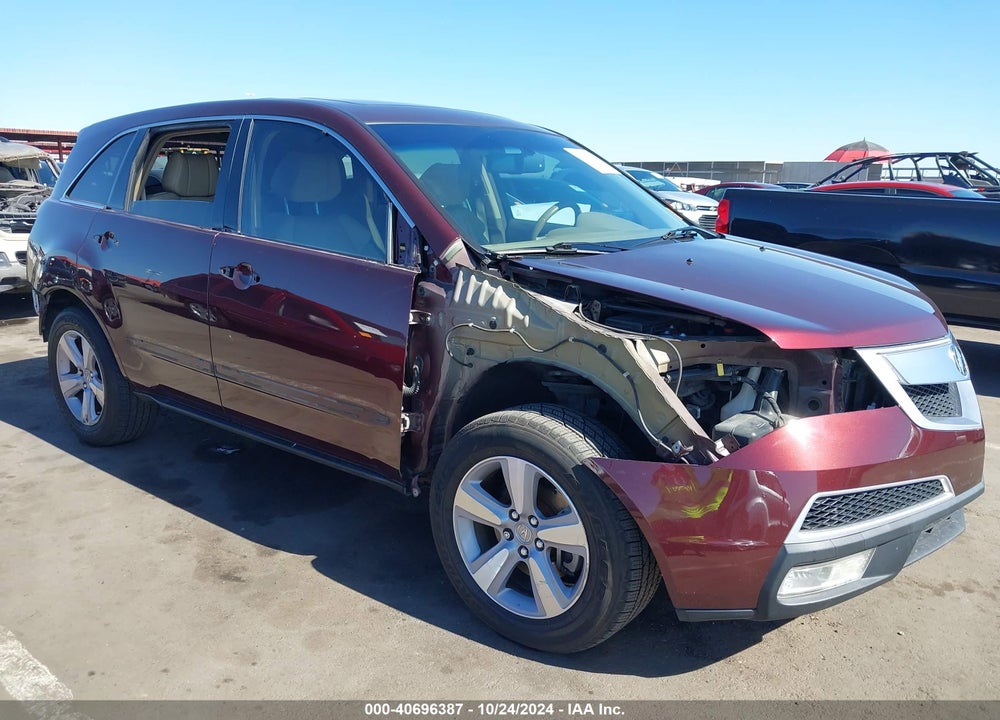 2012 ACURA MDX VIN: 2HNYD2H29CH509278