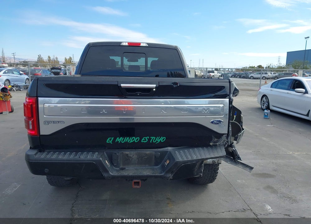 2016 FORD F-150 PLATINUM VIN: 1FTEW1EG7GFA47386