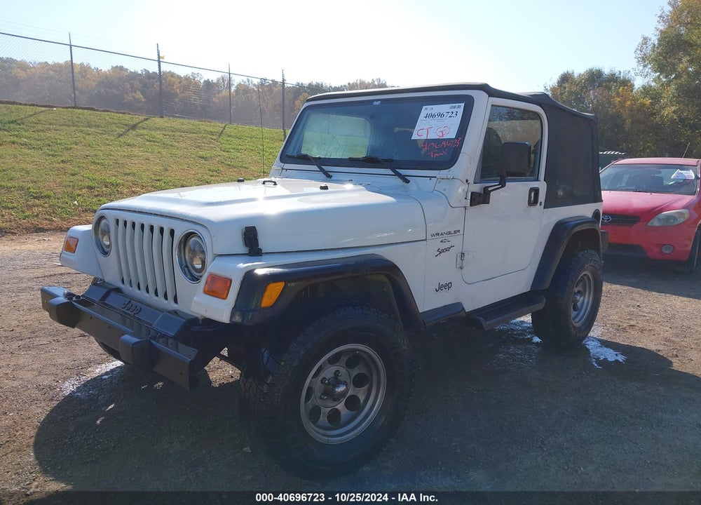 2001 JEEP WRANGLER SPORT VIN: 1J4FA49SX1P324126