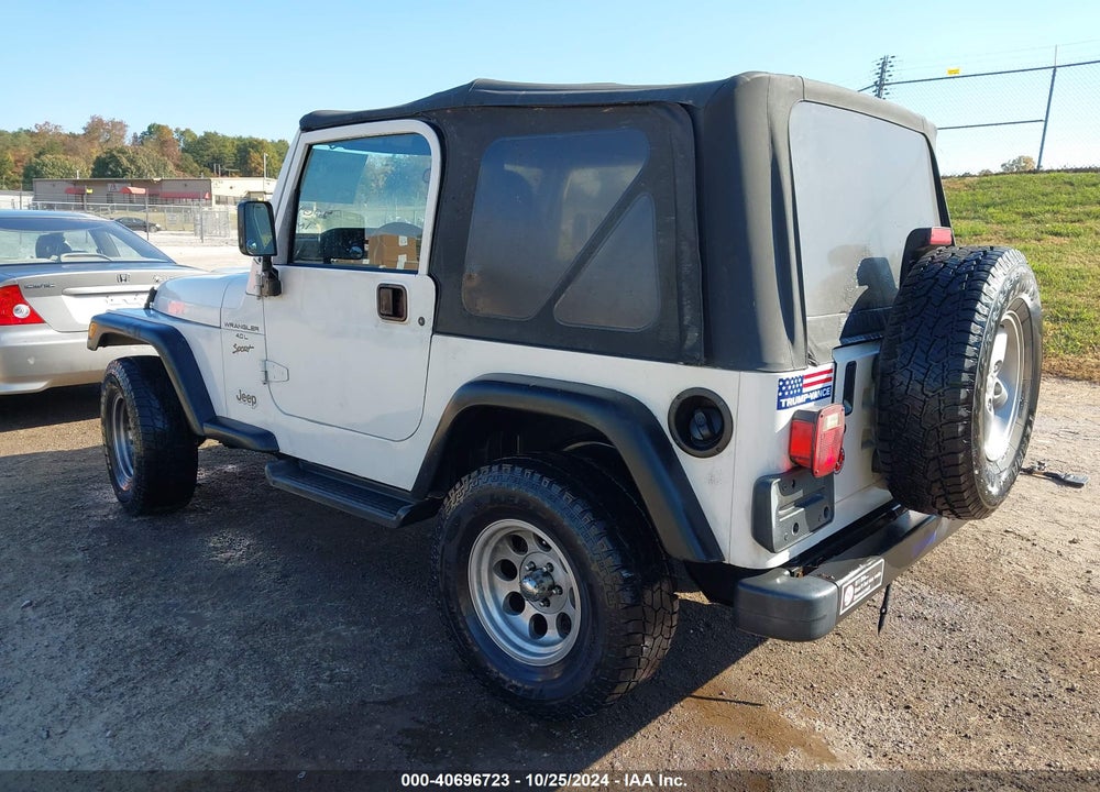 2001 JEEP WRANGLER SPORT VIN: 1J4FA49SX1P324126