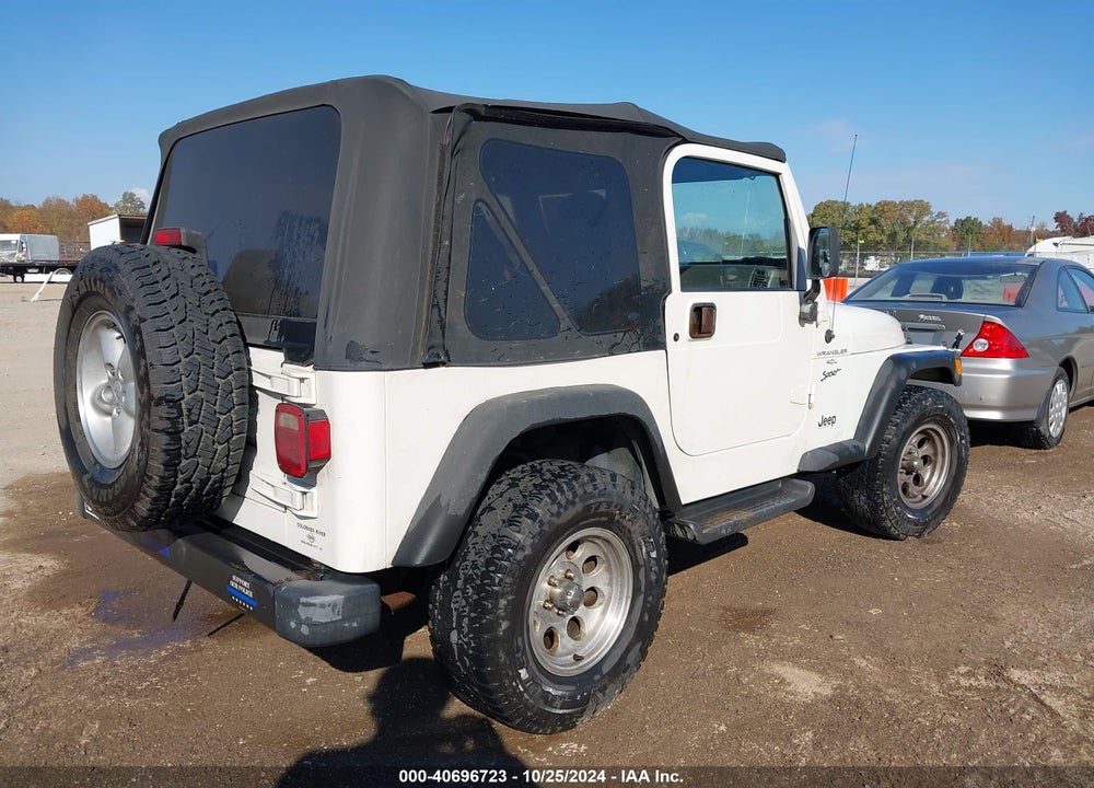 2001 JEEP WRANGLER SPORT VIN: 1J4FA49SX1P324126