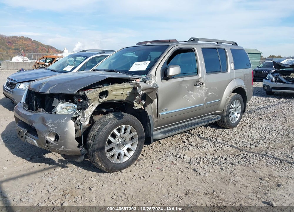 2008 NISSAN PATHFINDER LE V8 VIN: 5N1BR18B78C601082