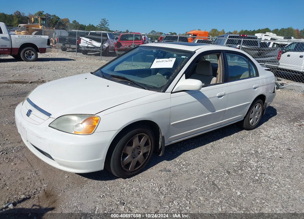 2001 HONDA CIVIC EX VIN: 1HGES26751L058588