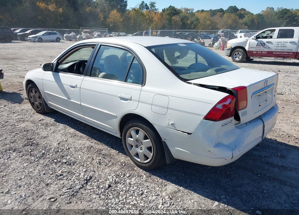 2001 HONDA CIVIC EX VIN: 1HGES26751L058588
