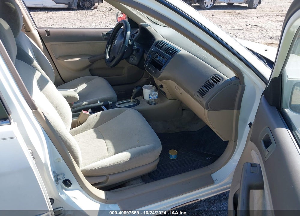 2001 HONDA CIVIC EX VIN: 1HGES26751L058588