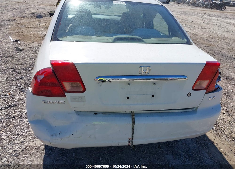 2001 HONDA CIVIC EX VIN: 1HGES26751L058588