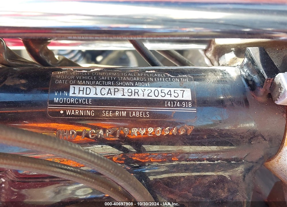 1994 HARLEY-DAVIDSON XL1200 VIN: 1HD1CAP19RY205457