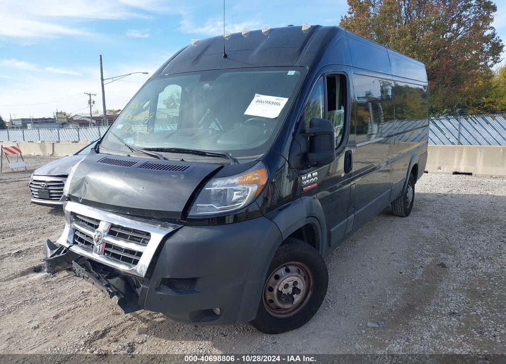 2018 RAM PROMASTER 3500 CARGO VAN HIGH ROOF 159 WB EXT VIN: 3C6URVJG9JE160071