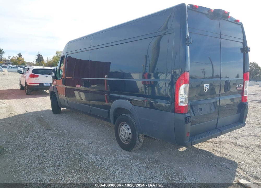 2018 RAM PROMASTER 3500 CARGO VAN HIGH ROOF 159 WB EXT VIN: 3C6URVJG9JE160071