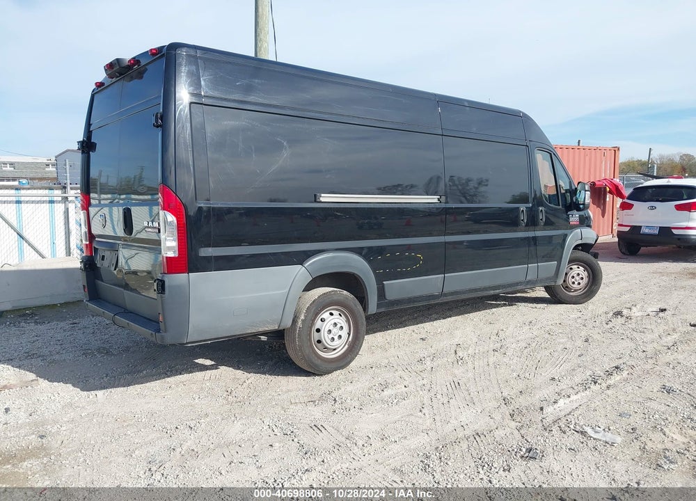 2018 RAM PROMASTER 3500 CARGO VAN HIGH ROOF 159 WB EXT VIN: 3C6URVJG9JE160071