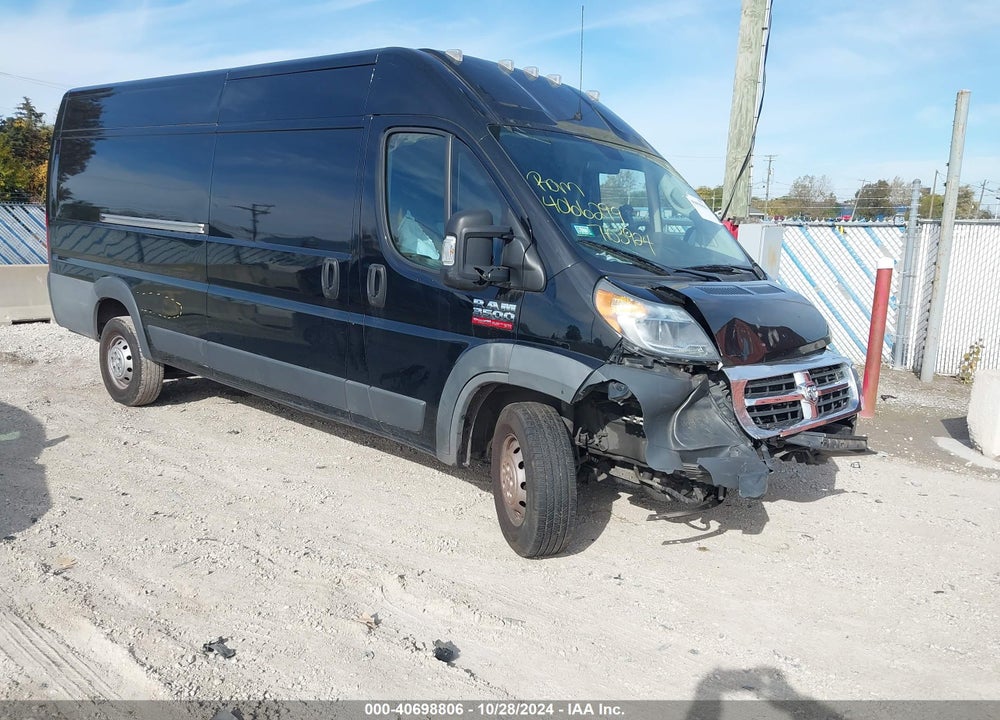 2018 RAM PROMASTER 3500 CARGO VAN HIGH ROOF 159 WB EXT VIN: 3C6URVJG9JE160071