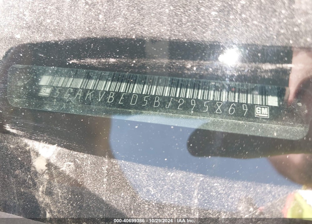 2011 BUICK ENCLAVE 1XL VIN: 5GAKVBED5BJ295869