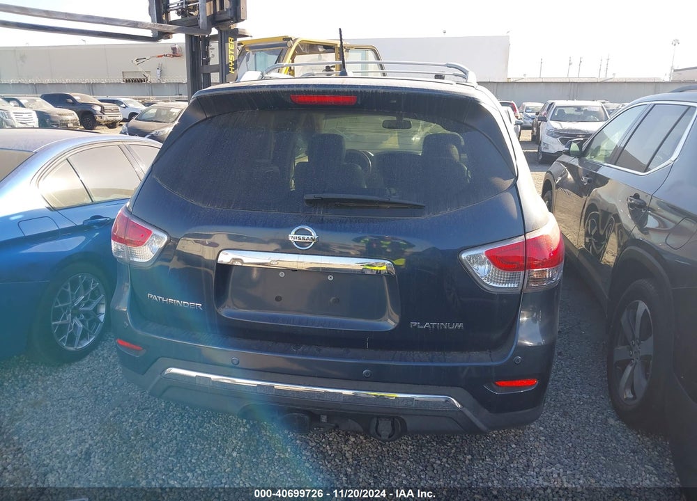 2015 NISSAN PATHFINDER PLATINUM VIN: 5N1AR2MN0FC664829