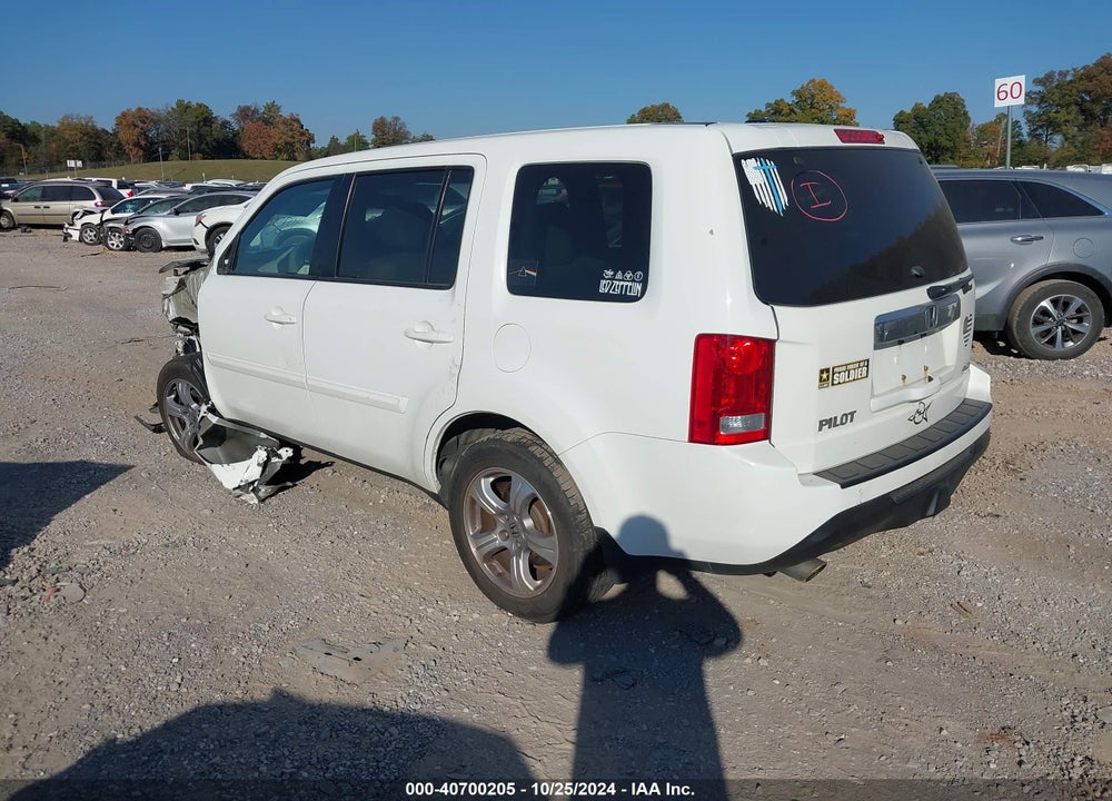 2013 HONDA PILOT EX-L VIN: 5FNYF4H76DB007178