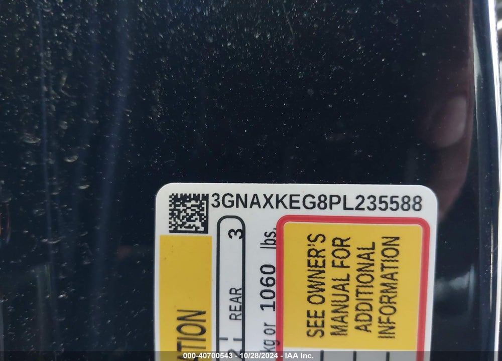 2023 CHEVROLET EQUINOX FWD LT VIN: 3GNAXKEG8PL235588