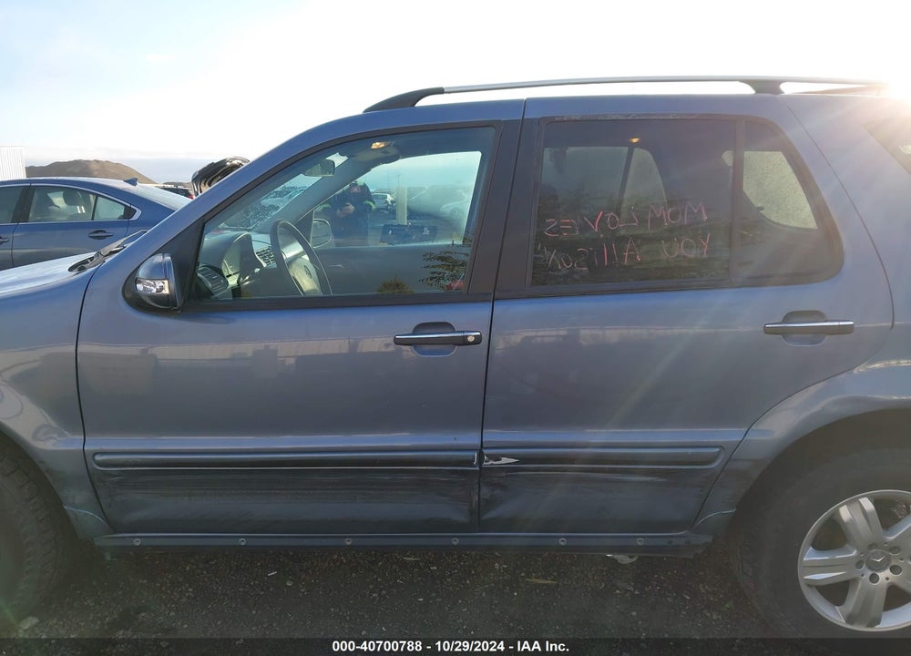 2005 MERCEDES-BENZ ML 350 4MATIC VIN: 4JGAB57E55A549803