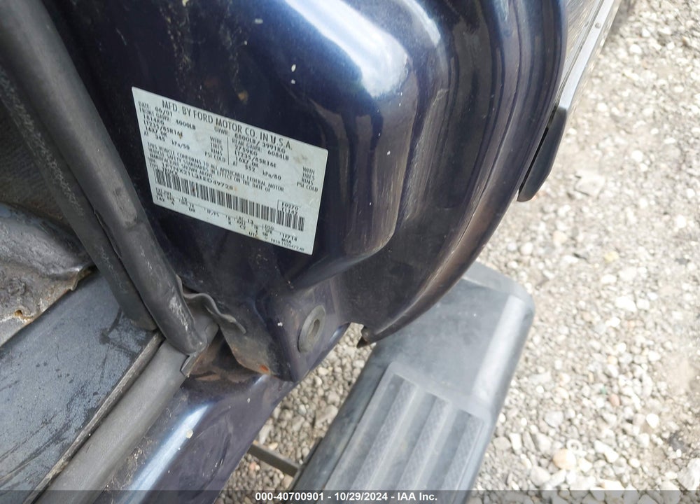 2001 FORD F-250 LARIAT/XL/XLT VIN: 1FTNX21L31ED49728