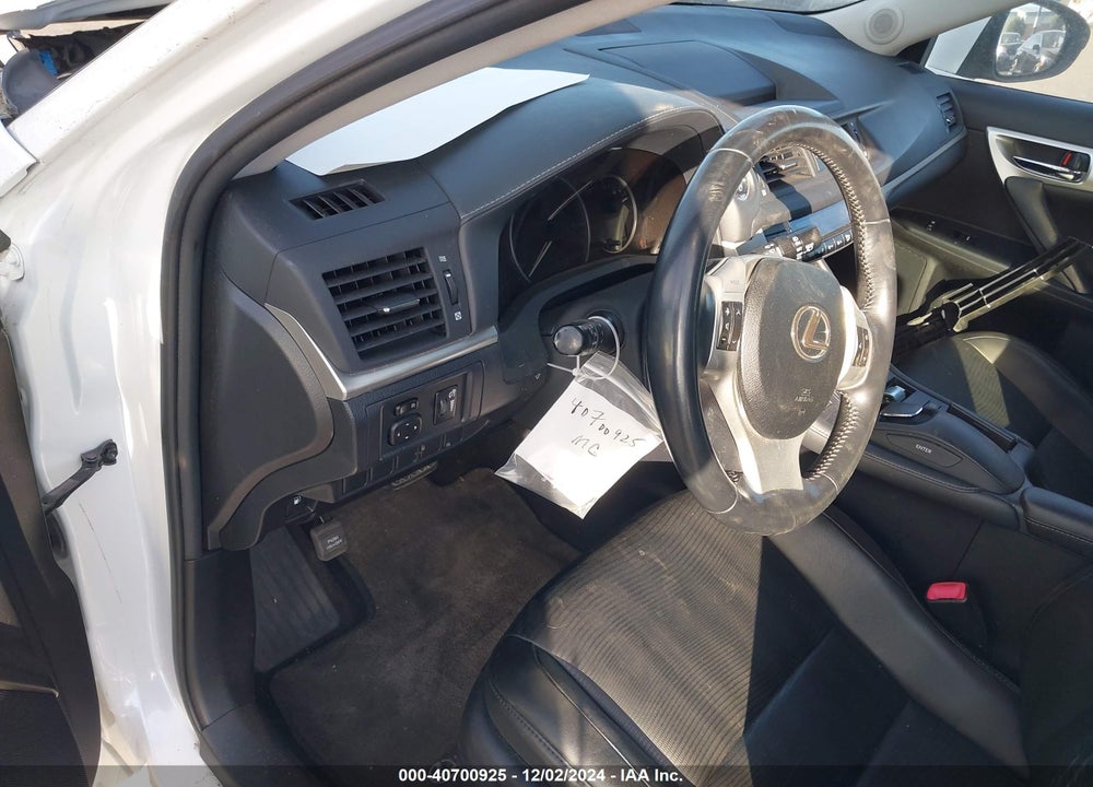 2013 LEXUS CT 200H VIN: JTHKD5BH2D2150746