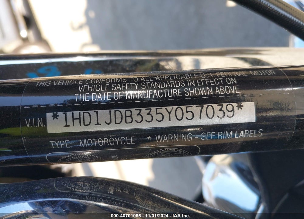 2005 HARLEY-DAVIDSON FLSTNI VIN: 1HD1JDB335Y057039