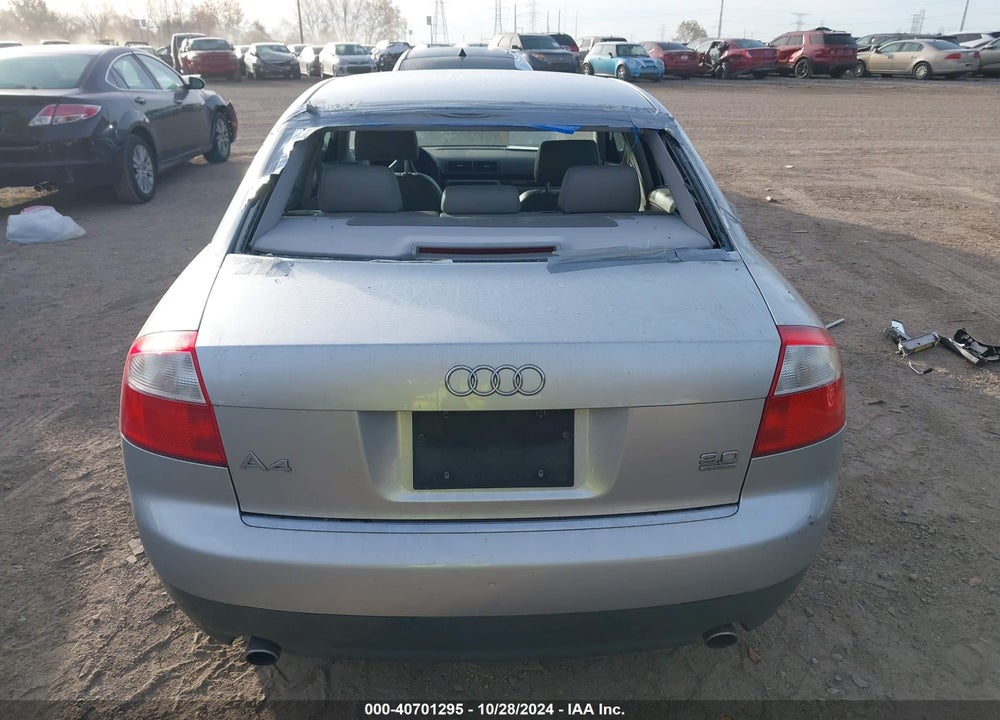 2002 AUDI A4 3.0 VIN: WAULT68E82A176439