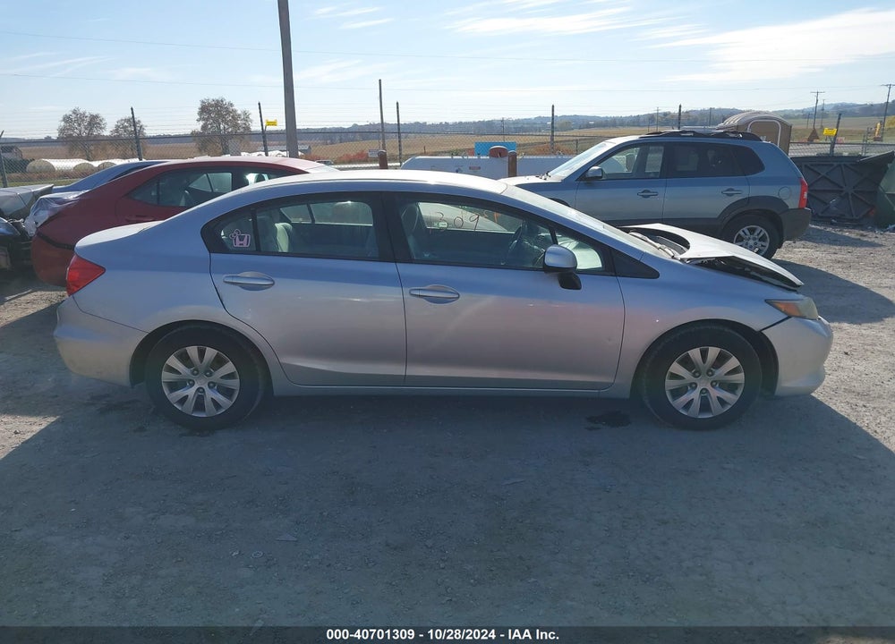 2012 HONDA CIVIC SDN LX VIN: 19XFB2F52CE371885