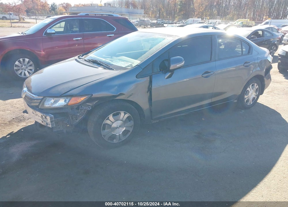2012 HONDA CIVIC HYBRID VIN: JHMFB4F2XCS004746