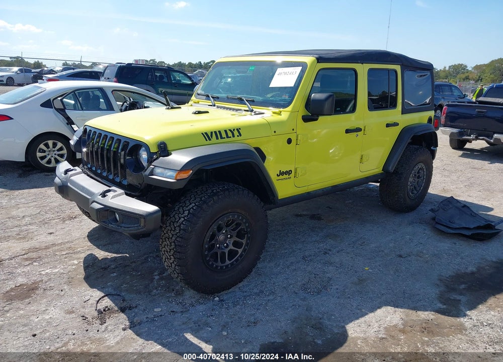 2022 JEEP WRANGLER UNLIMITED WILLYS SPORT 4X4 VIN: 1C4HJXDG2NW277043