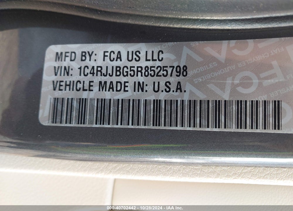 2024 JEEP GRAND CHEROKEE L LIMITED 4X2 VIN: 1C4RJJBG5R8525798